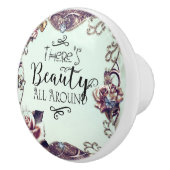 Er is schitterend overal rond Butterflies en Rozen Keramische Knop (Rechts)