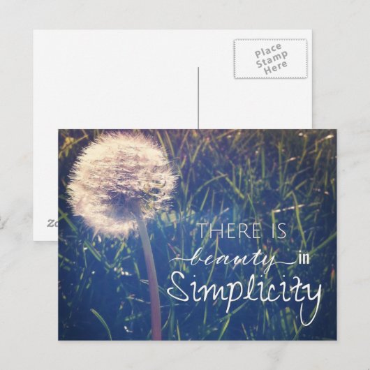 Er is schoonheid in eenvoud briefkaart (Voorkant / Achterkant)