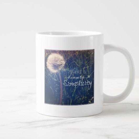 Er is schoonheid in eenvoud grote koffiekop (Rechts)