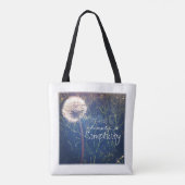 Er is schoonheid in eenvoud tote bag (Achterkant)