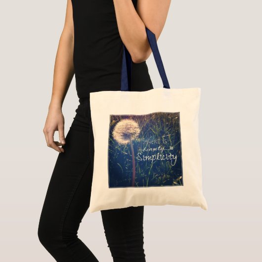 Er is schoonheid in eenvoud tote bag (Voorkant (product))