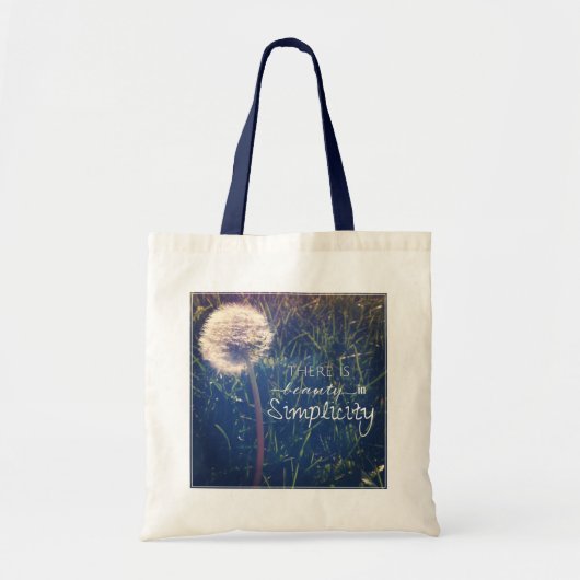 Er is schoonheid in eenvoud tote bag (Voorkant)