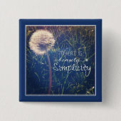 Er is schoonheid in eenvoud vierkante button 5,1 cm (Voorkant)