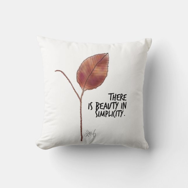 Er is schoonheid in Eenvoudig Pillow Kussen (Voorkant)