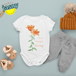 Er is schoonheid in het kweken van bloemen Baby bo Romper