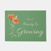 Er is schoonheid in het kweken van bloementijgerle deurmat (Voorkant)