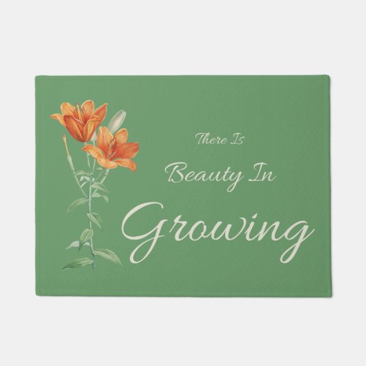 Er is schoonheid in het kweken van bloementijgerle deurmat (Voorkant)