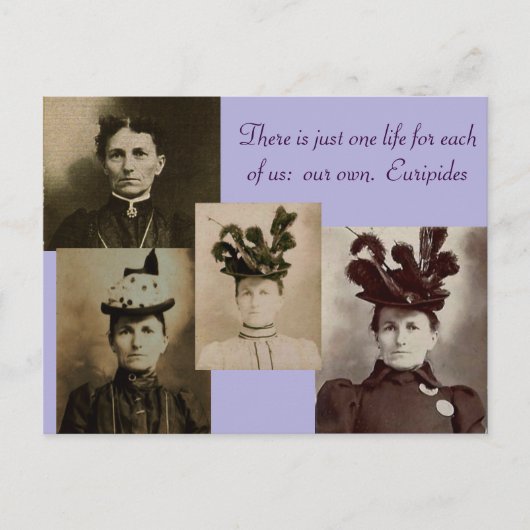 Er is slechts één leven voor elk van ons: briefkaart (Voorkant)