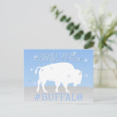 Er is 'sneeuw' die ons nu stopt Buffalo Briefkaart (Staand voorkant)