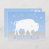Er is 'sneeuw' die ons nu stopt Buffalo Briefkaart (Voorkant / Achterkant)
