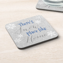 Er is SNEEUWPLAATS zoals thuis! Winter Snowflake Bier Onderzetter