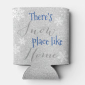 Er is SNEEUWPLAATS zoals thuis! Winter Snowflake Blikjeskoeler (Achterkant)