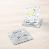 Er is SNEEUWPLAATS zoals thuis! Winter Snowflake Kartonnen Onderzetters (Insitu)