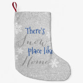 Er is SNEEUWPLAATS zoals thuis! Winter Snowflake Kleine Kerstsok (Voorkant)