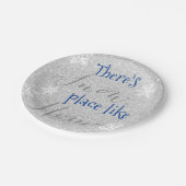 Er is SNEEUWPLAATS zoals thuis! Winter Snowflake Papieren Bordje (Gekanteld)