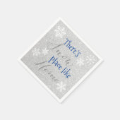 Er is SNEEUWPLAATS zoals thuis! Winter Snowflake Servet (Hoek)