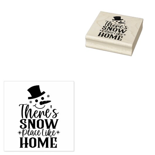 Er is sneeuwruimtes als thuissneeuwman rubberstempel (Gestempeld)