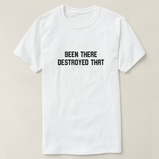 Er is vernietigd dat t-shirt (Design voorkant)