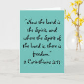 "Er is vrijheid" Wenskaart van de Schrift Kaart (Gele Bloem)