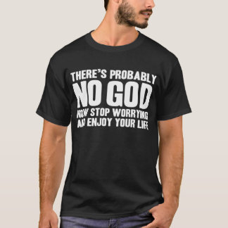 ER IS WAARSCHIJNLIJK GEEN GOD ATHEIST ATHEISM DAWK T-SHIRT