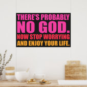 Er is waarschijnlijk geen god. Poster (Keuken)
