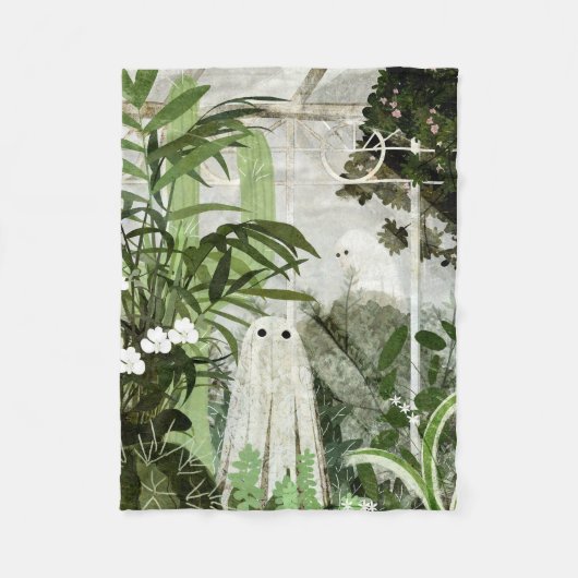 Er is weer een geest in de kas... fleece deken (Voorkant)