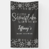 Er is weinig sneeuwvlok op weg naar zilver Baby sh Spandoek (Verticaal)