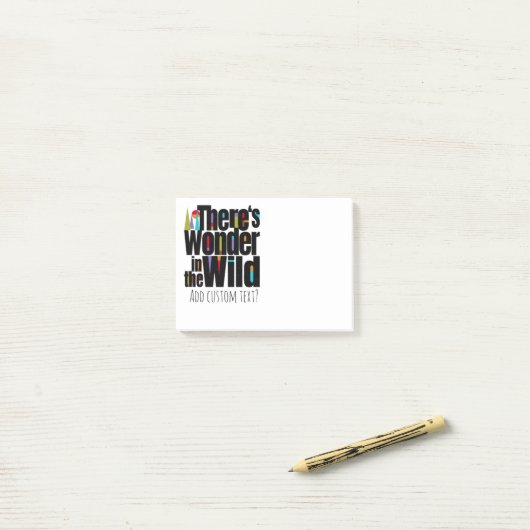 Er is Wonder in de Wilde. Adventure Wanderlust Post-it® Notes (Op bureau)