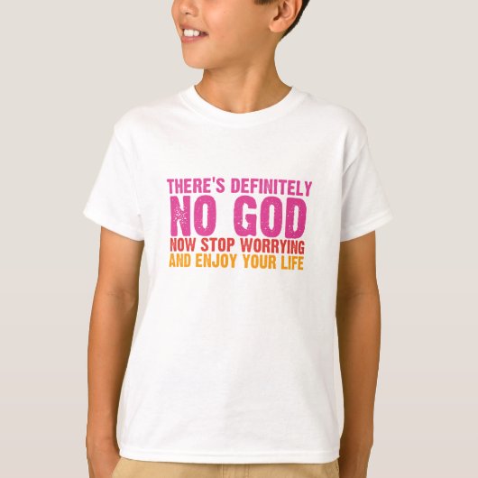 Er is zeker geen God (Verticaal) T-shirt (Voorkant)