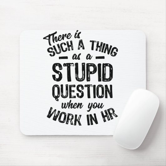 Er is zoiets als een lastige vraag muismat (Met muis)