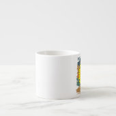 Er is zonneschijn in mijn hart, zonnebloempottes espresso kop (Voorkant)