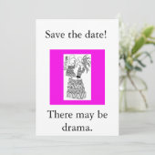 Er kan drama zijn. save the date (Staand voorkant)