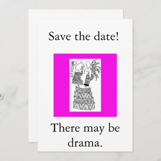 Er kan drama zijn. save the date (Voorkant / Achterkant)