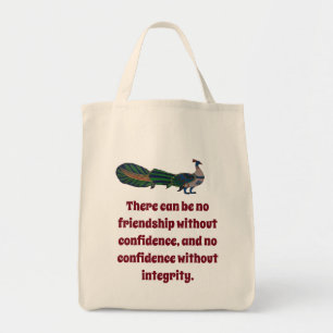 Er kan geen vriendschap zijn - vertrouwenscitaat tote bag