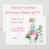Er kan vandaag geen crisis zijn...humoristische La Feestdagenkaart (Voorkant / Achterkant)