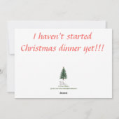 Er kan vandaag geen crisis zijn...humoristische La Feestdagenkaart (Achterkant)