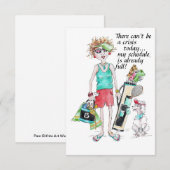 Er kan vandaag geen crisis zijn...mijn schema is v (Voorkant / Achterkant)