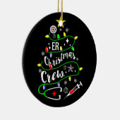 ER kerstboomcrème Noodkamer verpleegster Keramisch Ornament (Rechts)