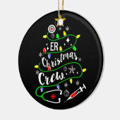 ER kerstboomcrème Noodkamer verpleegster Keramisch Ornament (Links)