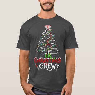 ER kerstman met kerstverlichting zurige kersttr T-shirt