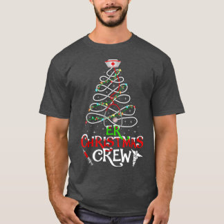 ER kerstman met kerstverlichting zurige kersttr T-shirt