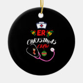 ER Kerstmis Crew Keramisch Ornament (Voorkant)