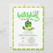 Er komt een babydinosaurus aan Cute Groene Kaart (Voorkant)