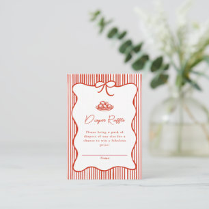 Er komt een balletje vlees aan Doodle Baby Shower Informatiekaartje