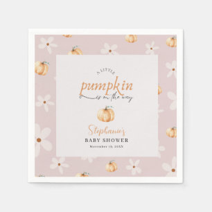 Er Komt Een Klein Pompoentje Aan - Herfst Babyborr Servet