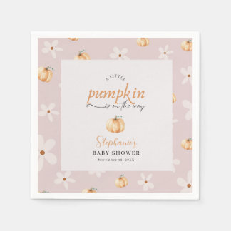 Er Komt Een Klein Pompoentje Aan - Herfst Babyborr Servet