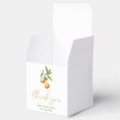 Er komt een klein schatje aan Oranje babyshower Bedankdoosjes (Geopend)