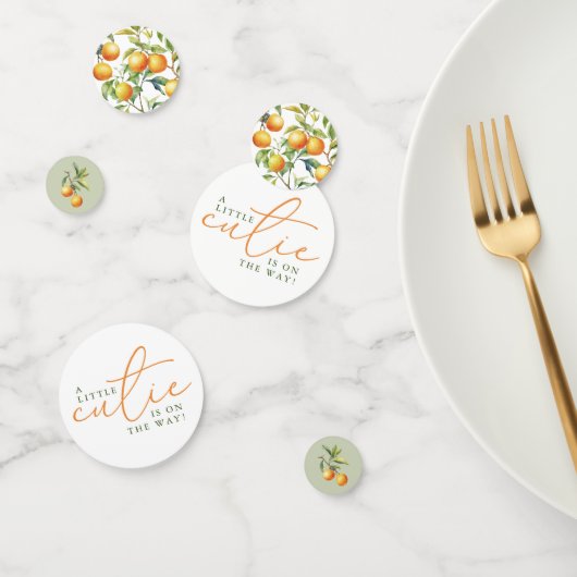 Er komt een klein schatje aan Oranje babyshower Confetti (Groep)