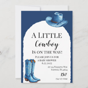 Er komt een kleine roze cowboy aan kaart