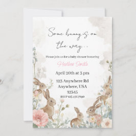 Er komt een konijn kaart